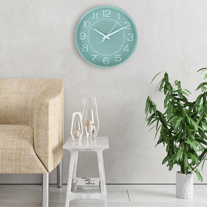 HZDHCLH Funk Wanduhr Geräuschlos Lautlos Nicht Tickend 25 cm Leicht Ablesbare Uhr für Küche, Wohnzim