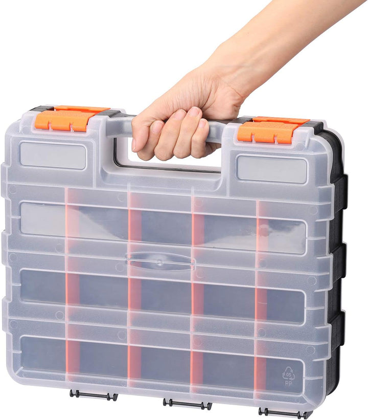 MIXPOWER 34-Compartments Double Sided Organizer with Impact Resistant Polymer and Customized Removab
