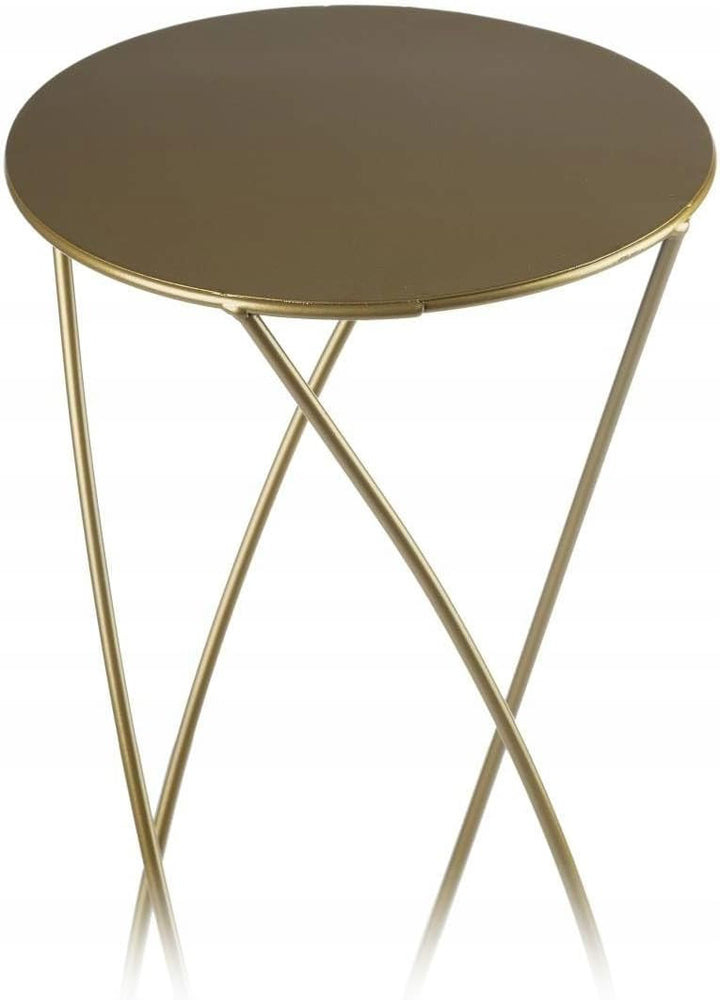 HowHomely Gold Blumenständer Metall 70 cm Hoch - Solider und Robuster Blumenhocker mit Eleganter Des