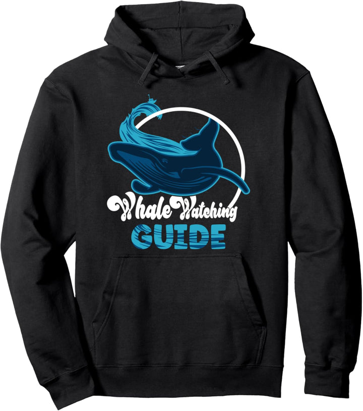 Cute whale watching Guide Pullover Hoodie