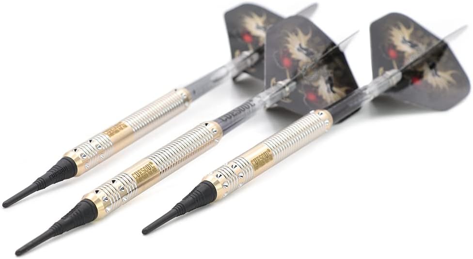 CUESOUL 16 Grams Deluxe Soft Tip Darts Set with Luxury Case（Dragon Series） JL-STL-B1103+D604, JL-STL