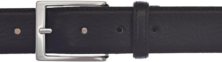 Vanzetti Dresscode: Business 35mm Cambered Full Leather Belt W80 Black - kürzbar
