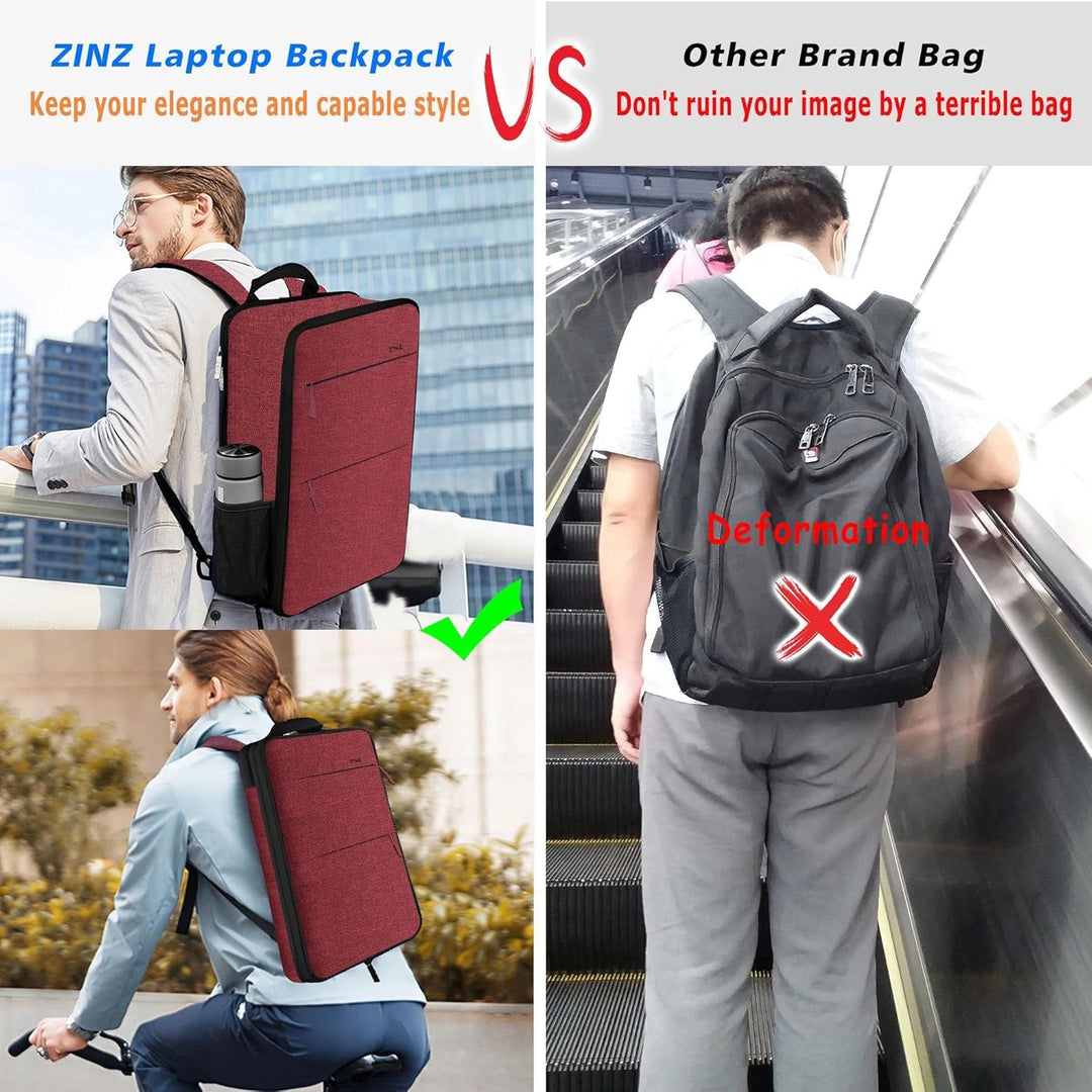ZINZ 13 14 15 16 Zoll Schlank und Erweiterbar Laptop Rucksack Wasserdicht Notebook Tasche für Männer