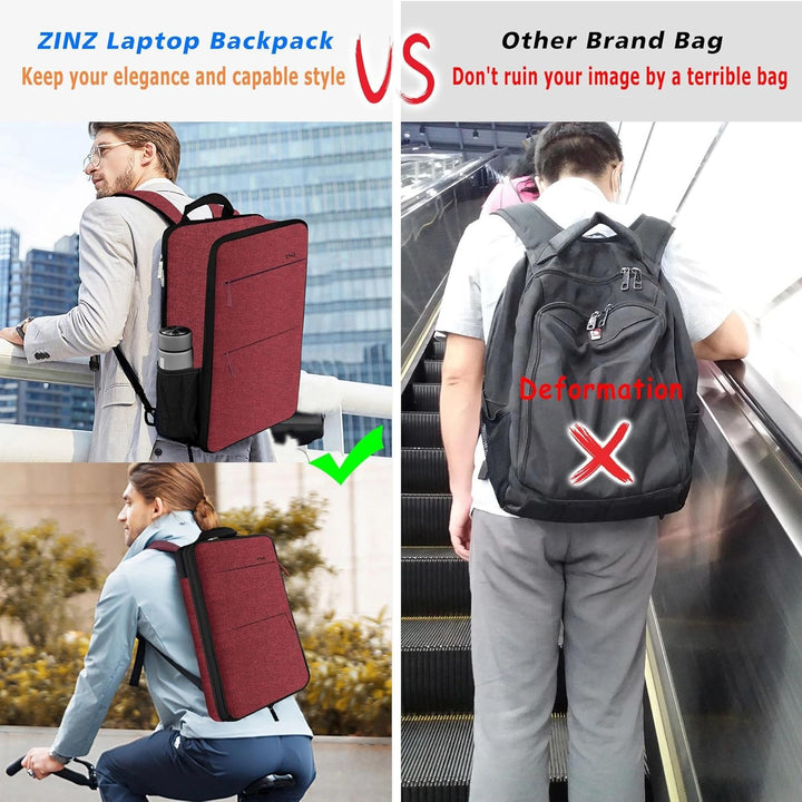 ZINZ 13 14 15 16 Zoll Schlank und Erweiterbar Laptop Rucksack Wasserdicht Notebook Tasche für Männer