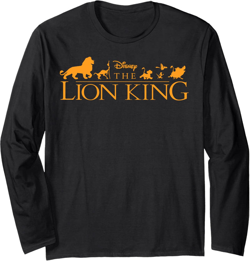 Disney The Lion King Silhouette Title Logo Langarmshirt