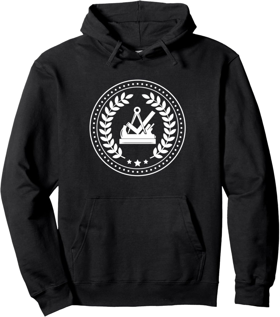 Traditionelles Tischler & Schreiner Zeichen mit Lorbeerkranz Pullover Hoodie