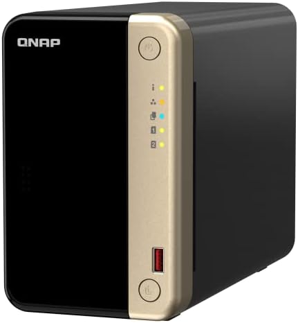 QNAP TS-264-8G-US Hochleistungs-Desktop-NAS mit Intel Celeron Quad-Core-Prozessor, M.2 PCIe Slots un