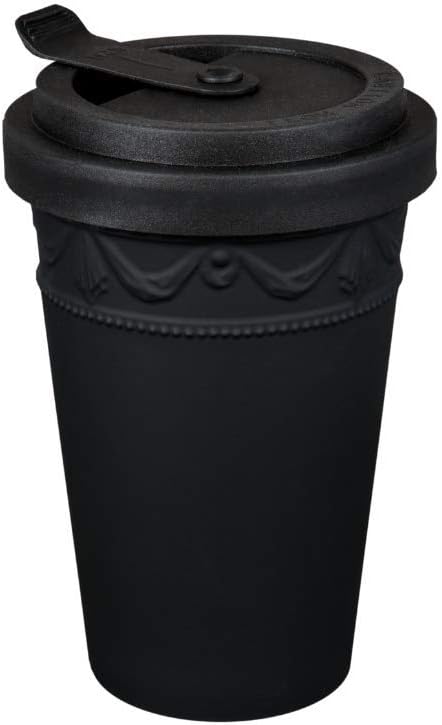 KPM Berlin KURLAND To-Go Becher Duo-Set 2tlg, mit Ledermanschetten, Porzellan, Kaffeebecher 14 cm, h