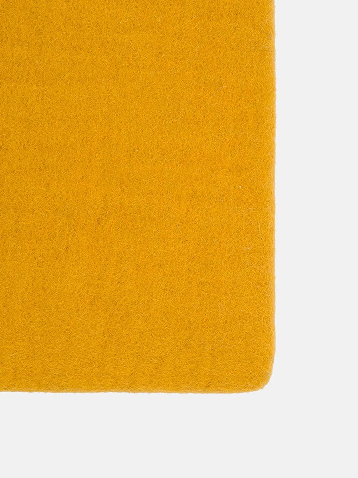 myfelt Flache Filz Sitzauflage, Filz Stuhlauflage - Klara - quadratisch, 36x36 cm, Senfgelb, Senfgel