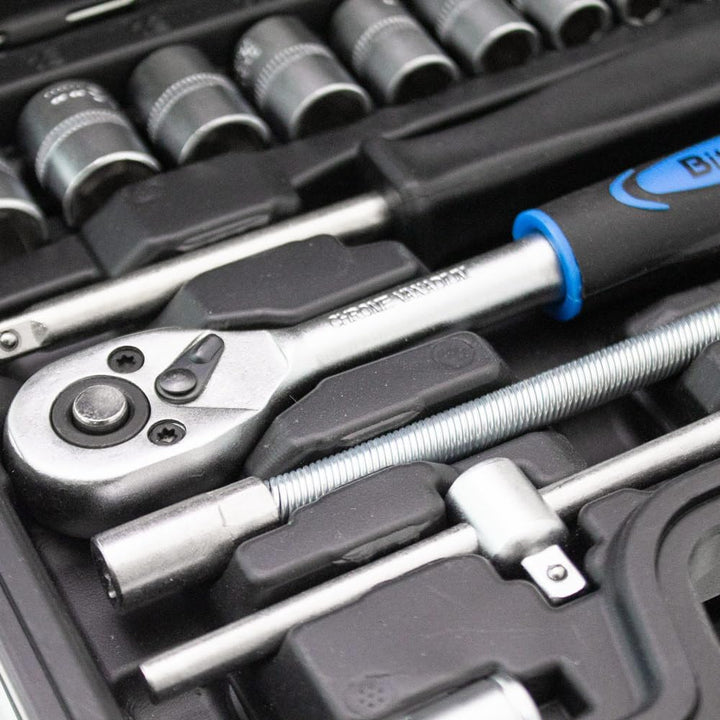 BITUXX® Werkzeugkoffer 53 tlg Werkzeug Knarrenkasten 1/4" Ratschenkasten Nusskasten Stecknuss Umfang