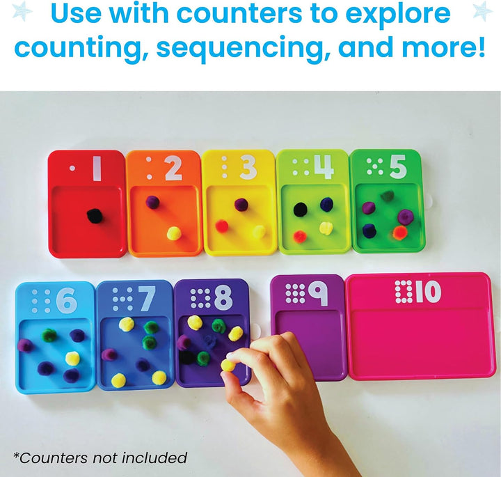 Learning Resources Sensorische Zahlentafeln, Lernspielzeug für Kinder ab 3 Jahren, Fingerspurentafel