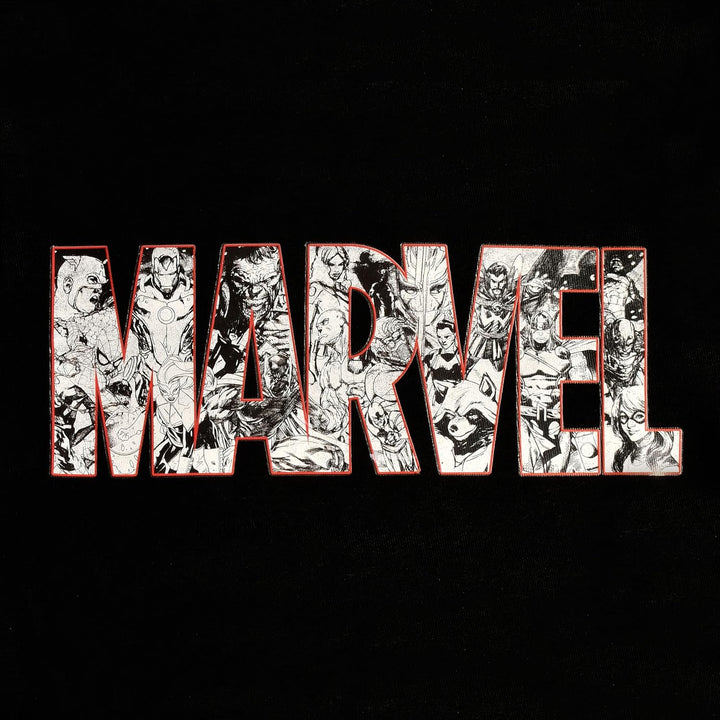 Elbenwald Marvel Hoodies mit Marvel Comic Motiv für Kinder Baumwolle schwarz 128 Schwarz, 128 Schwar