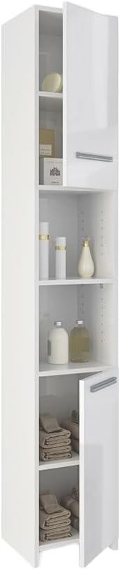 Vicco Badezimmerschrank Kiko Unterschrank Waschbeckenunterschrank Hochschrank Badmöbel Schrank Midi-