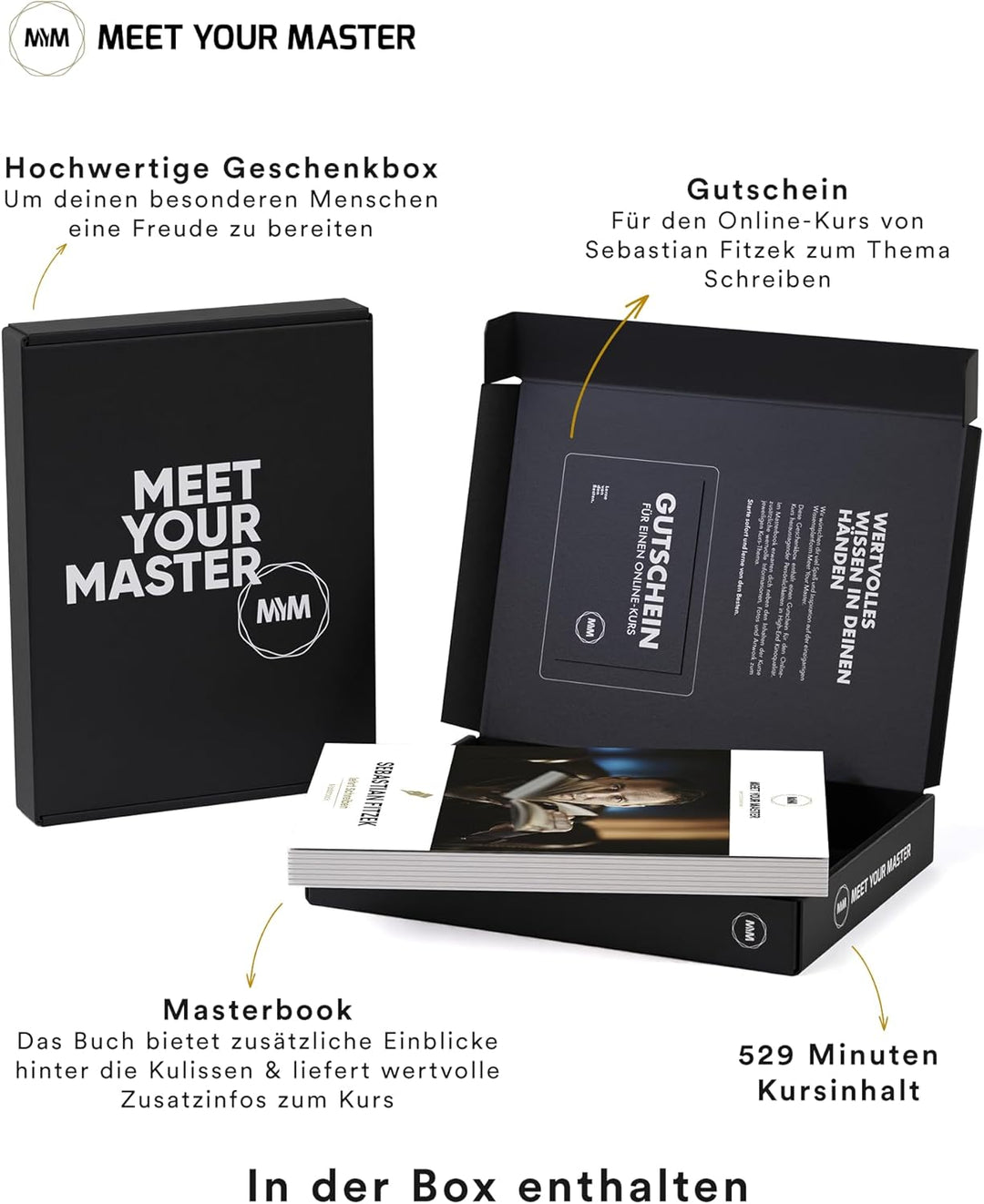 Geschenkbox Sebastian Fitzek: 8 Stunden Online-Kurs - So schreibst du dein eigenes Buch + umfangreic