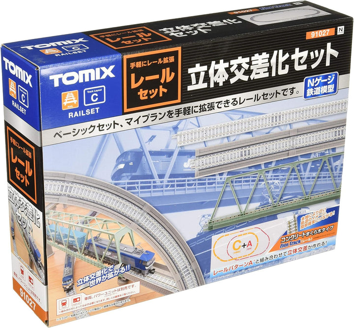 Tomytec 910275 Schienen-Startset, Oval, mitBrücke, One Size