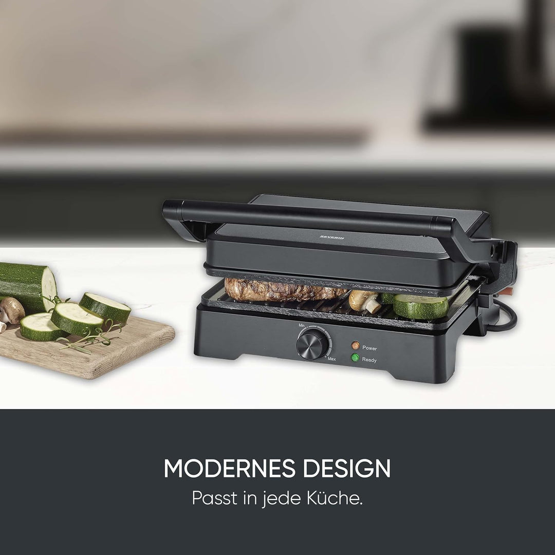 SEVERIN MultiGrill XL, hochwertige Keramikbeschichtung, grosse Grillfläche, PFAS-freie Grillplatten,