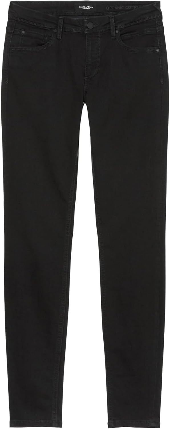 Marc O'Polo Denim Damen Jeanshose mit Stretch-Anteil Slim Fit 25W / 30L Schwarz Q04, 25W / 30L Schwa
