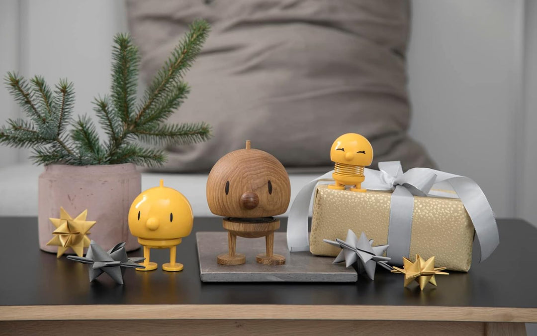 Hoptimist - Skandinavisches Design - Large Bumble aus Holz - Höhe 13,5 cm, Durchm. 10 cm - Oak