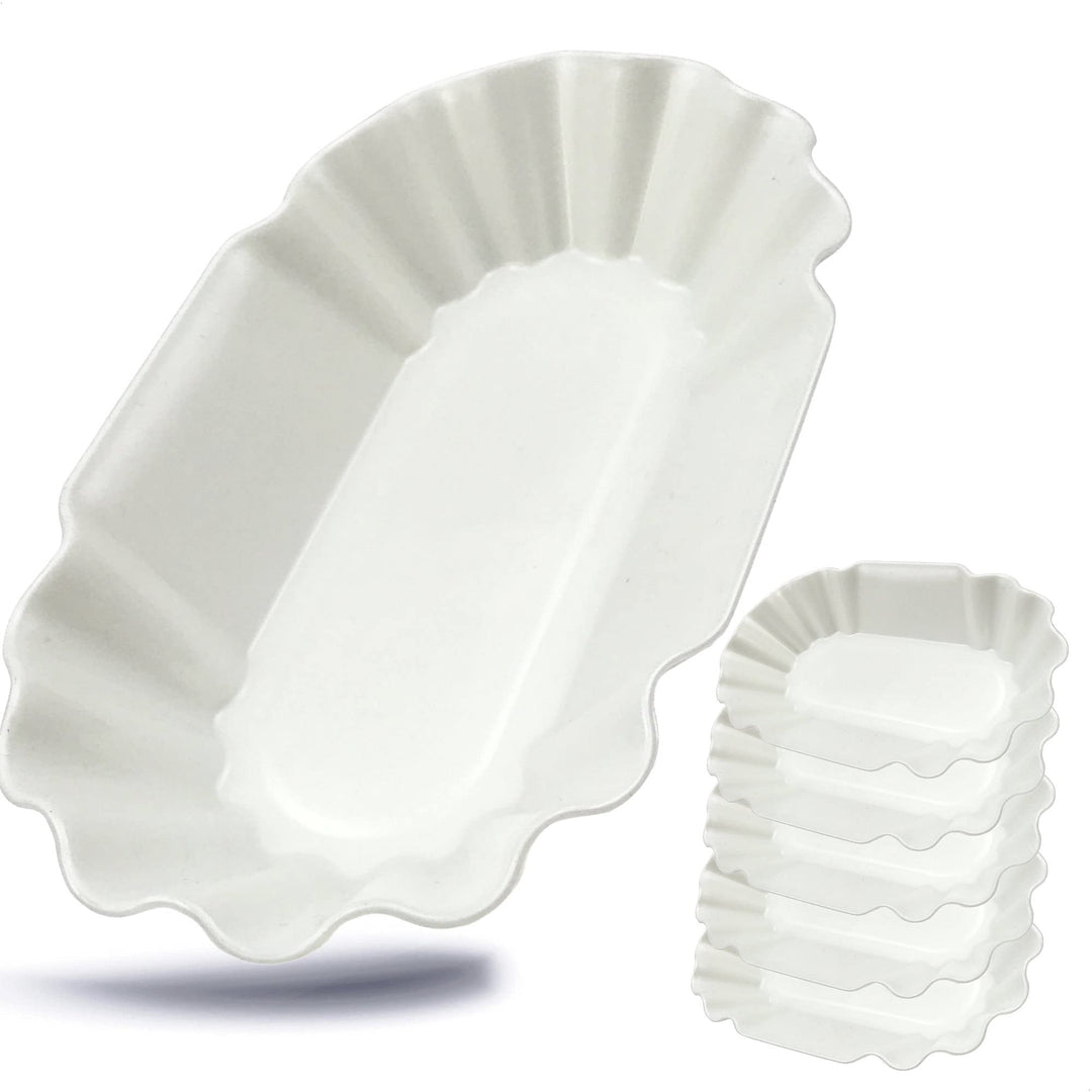 Kerafactum Pommesschale Snack Schale für Pommes Currywurst Wurstschale Snackschale für Imbiss Kantin