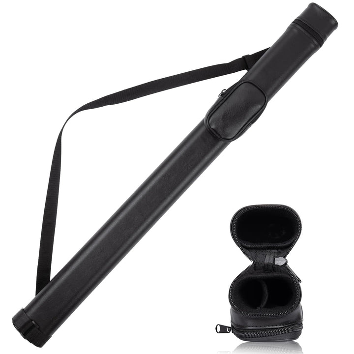 Billard-Queue-Koffer, 2 Löcher Pool-Queue-Tasche Mit Aussentasche Und Verstellbarem Riemen,1X1 Billa