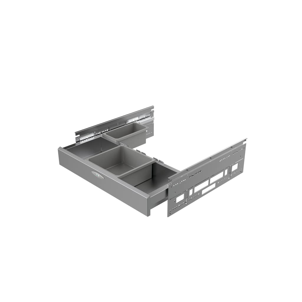 NABER Cox Base-Board 600 Abfallsammler / silber / 1x 2,7 + 1x1,2L