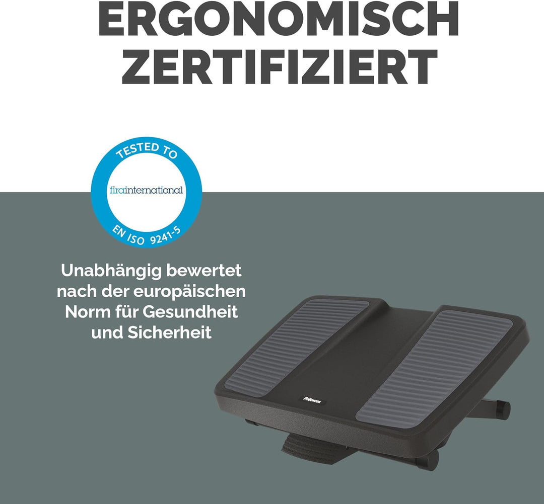 Fellowes 8067001 Fussstütze Professional Series Profi verstellbar mit frei beweglicher Plattform, sc