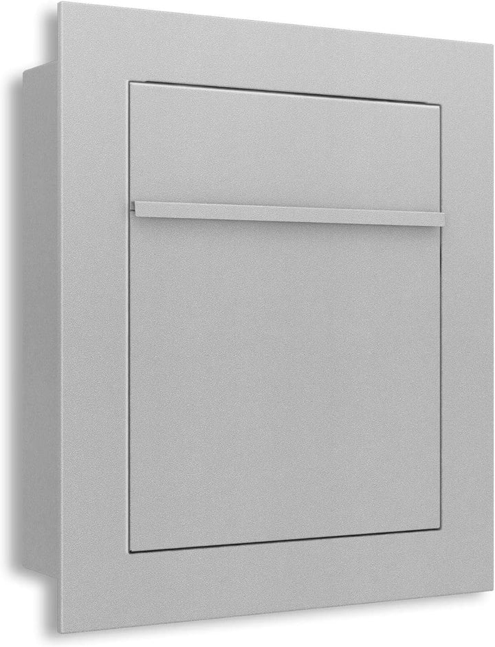 Metzler Unterputz Briefkasten Graualuminium RAL 9007 – Hochwertiger Einbaubriefkasten aus pulverbesc