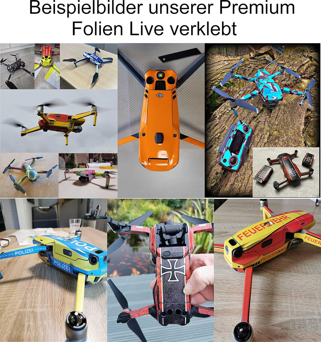 Aufkleber Folierung Skin Premium Schutz Folie kompatibel mit DJI Mavic 3 Multispektral 3M + 3x Akku