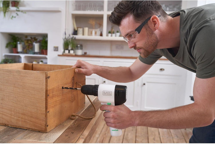 Black+Decker reviva 12V Akku-Bohrschrauber REVDD12ASTB (nachhaltiger Bohrschrauber aus 50% recycelte