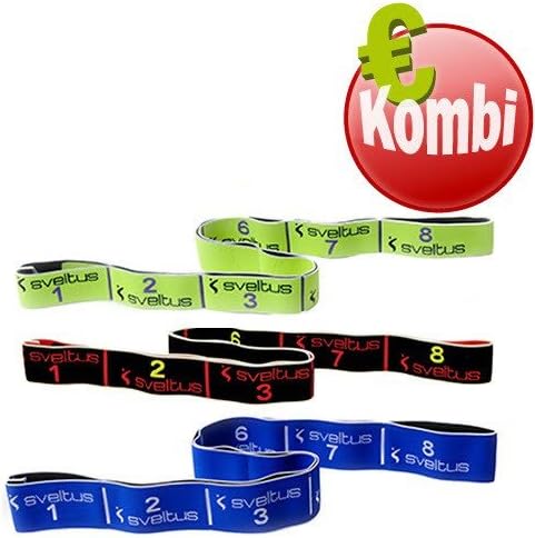 Sveltus Elastiband Set inkl. Übungsposter Widerstandsband reissfest waschbar Cross - und Krafttraini