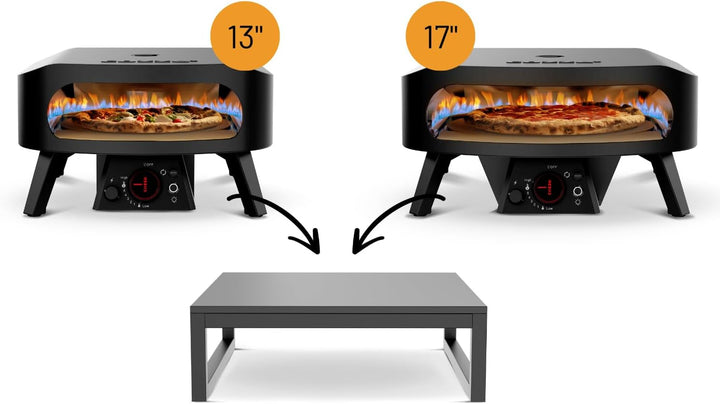 cozze® Erhöhung für Pizzaofen – Stabiler Pizzatisch-Aufsatz für die Outdoor Küche – Ergonomischer St