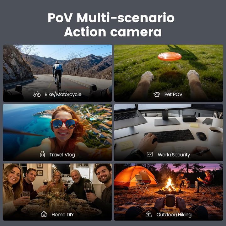4K Mini Action Cam - 20MP Mini-Körperkamera, Magnetische Bodycam Action-Kamera im Daumengrossen Form