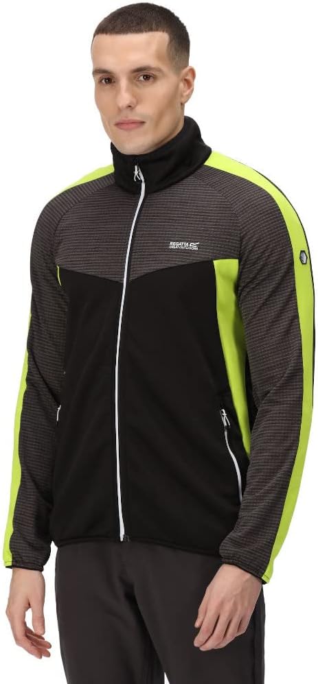 Regatta Herren Midlayer Jacke Yare VI S Black/Bright Kiwi, S Black/Bright Kiwi