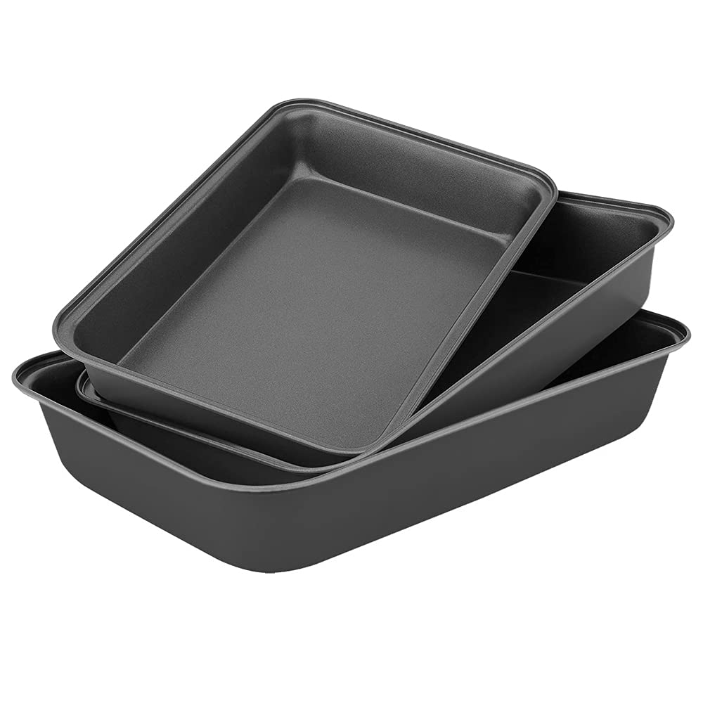 Space Home - Auflaufform Set - Lasagneform - Antihaft Auflaufform Set - Carbonstahl - Set 3