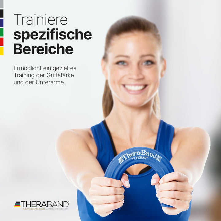 TheraBand FlexBar Handtrainer | Unterarmtrainer für Rehabilitation & Griffkraft | Trainingsgerät für