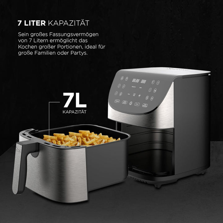 MasterPRO Rocket 700 | Freidora Sin Aceite | Capacidad de 7 L y 1700 W de Potencia | Pantalla LED Tá