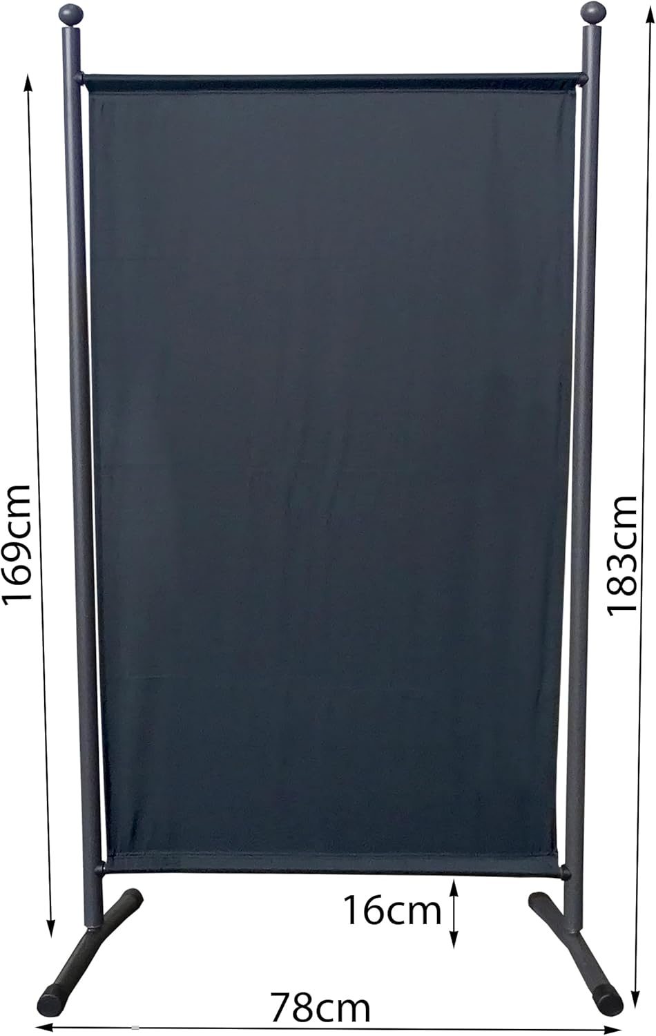 QUICK STAR Paravent 180 x 78 cm Stoff Raumteiler Klein Garten Stellwand Trennwand Balkon Sichtschutz
