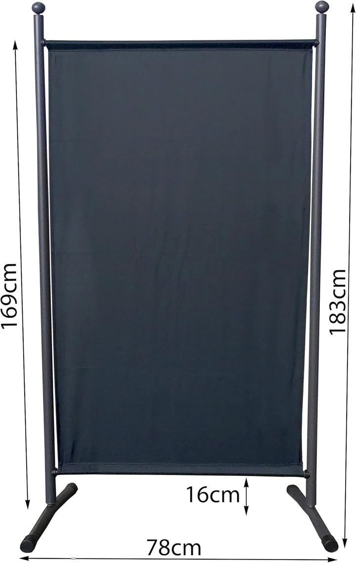 QUICK STAR Paravent 180 x 78 cm Stoff Raumteiler Klein Garten Stellwand Trennwand Balkon Sichtschutz