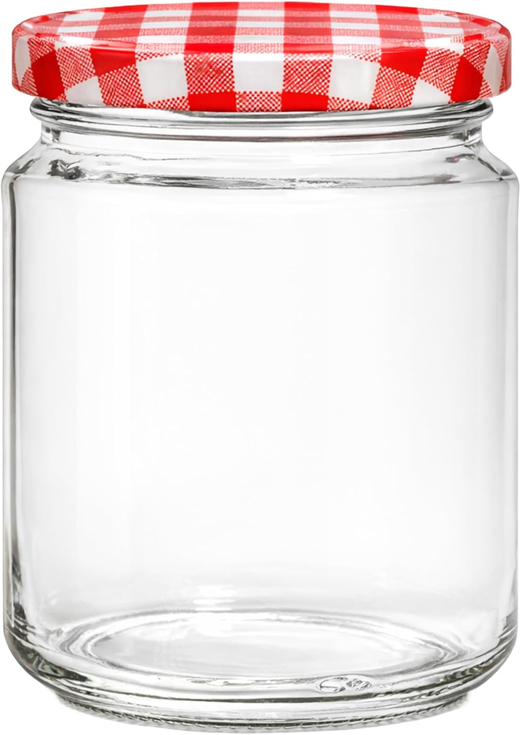 Vitrea 200x Marmeladengläser 275 ml - mit Deckel Rot Kariert TO 66 - Einmachgläser zum befüllen mit