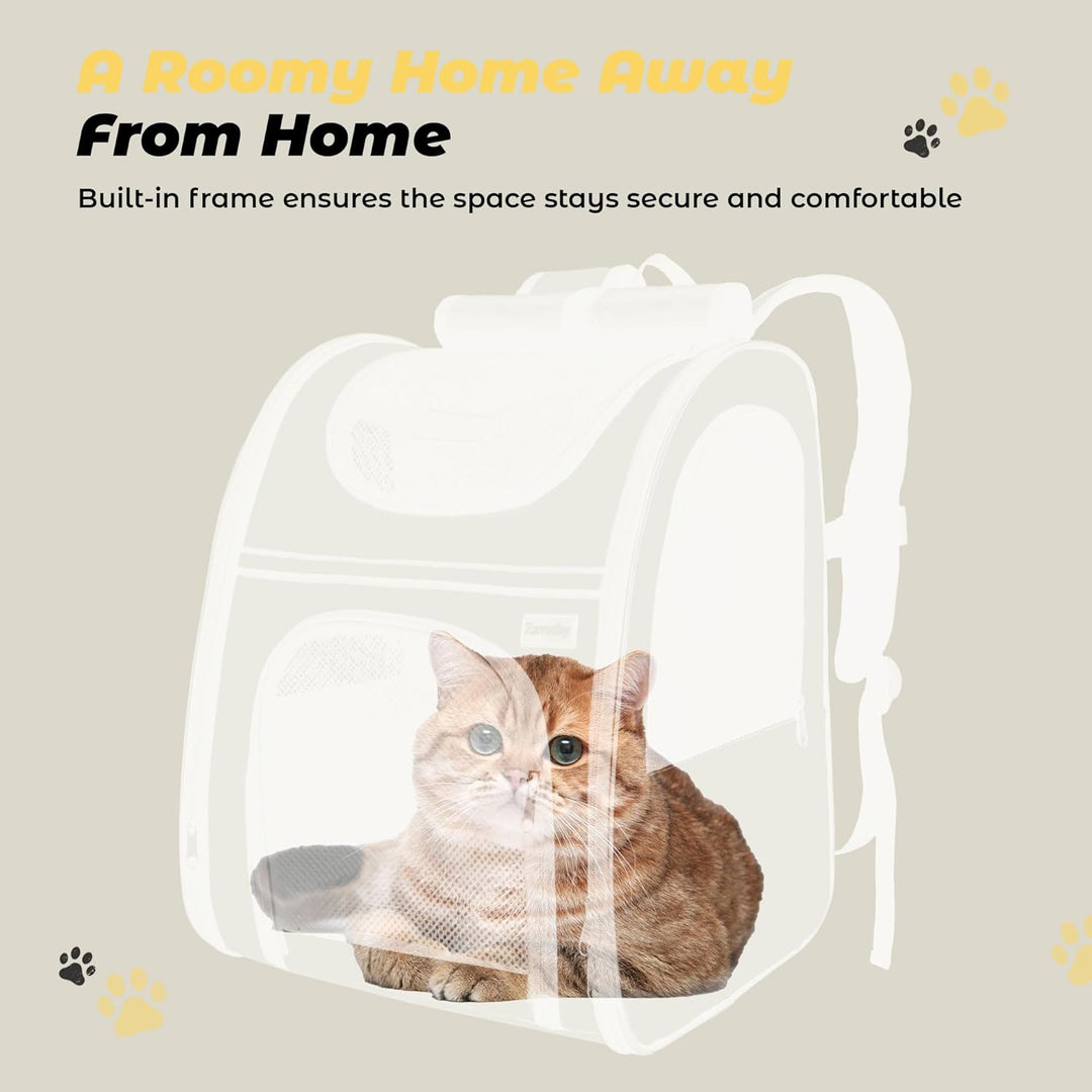 Zavothy Haustier Rucksack für Katzen und Hunde, Tragbar und Faltbar, mit Netzfenster und Gepolsterte