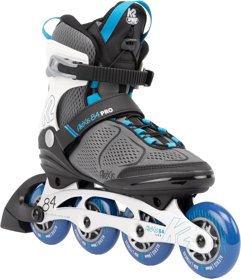 K2 Damen Alexis 84 Pro Inline Skates EU: 40 (UK: 6.5 / US: 9) grey - blue, EU: 40 (UK: 6.5 / US: 9)