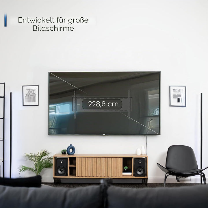 VIVO Wandhalterung für Fernseher mit Einer Bildschirmdiagonale von 109 bis 228,6 cm (43 bis 90 Zoll)