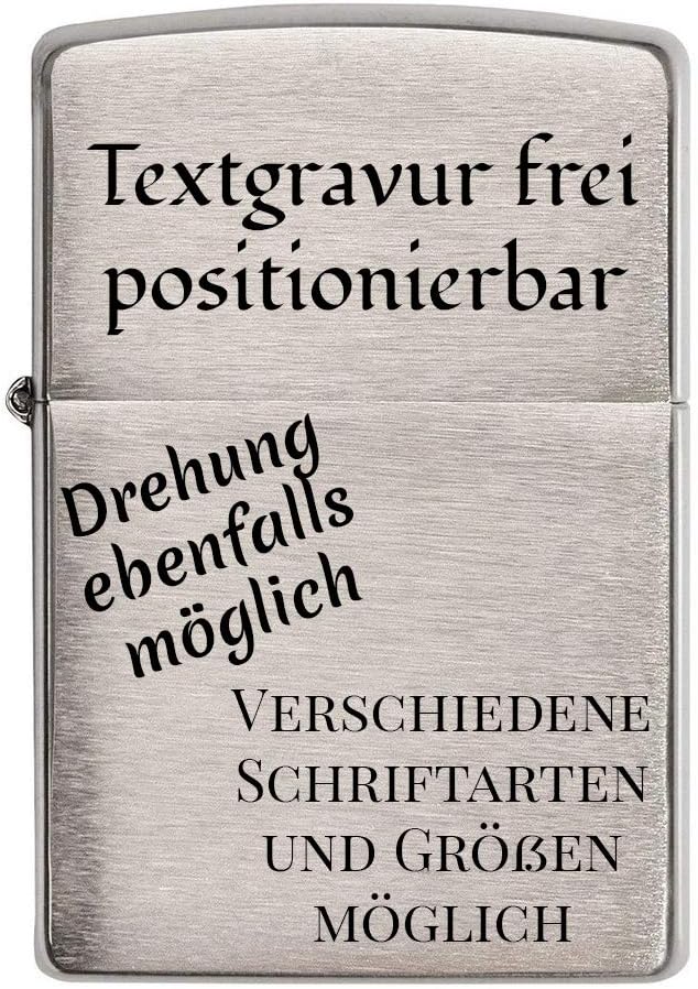 geschenke-fabrik.de Feuerzeug mit Gravur - personalisiert optional mit Geschenkset - Geschenk für Mä
