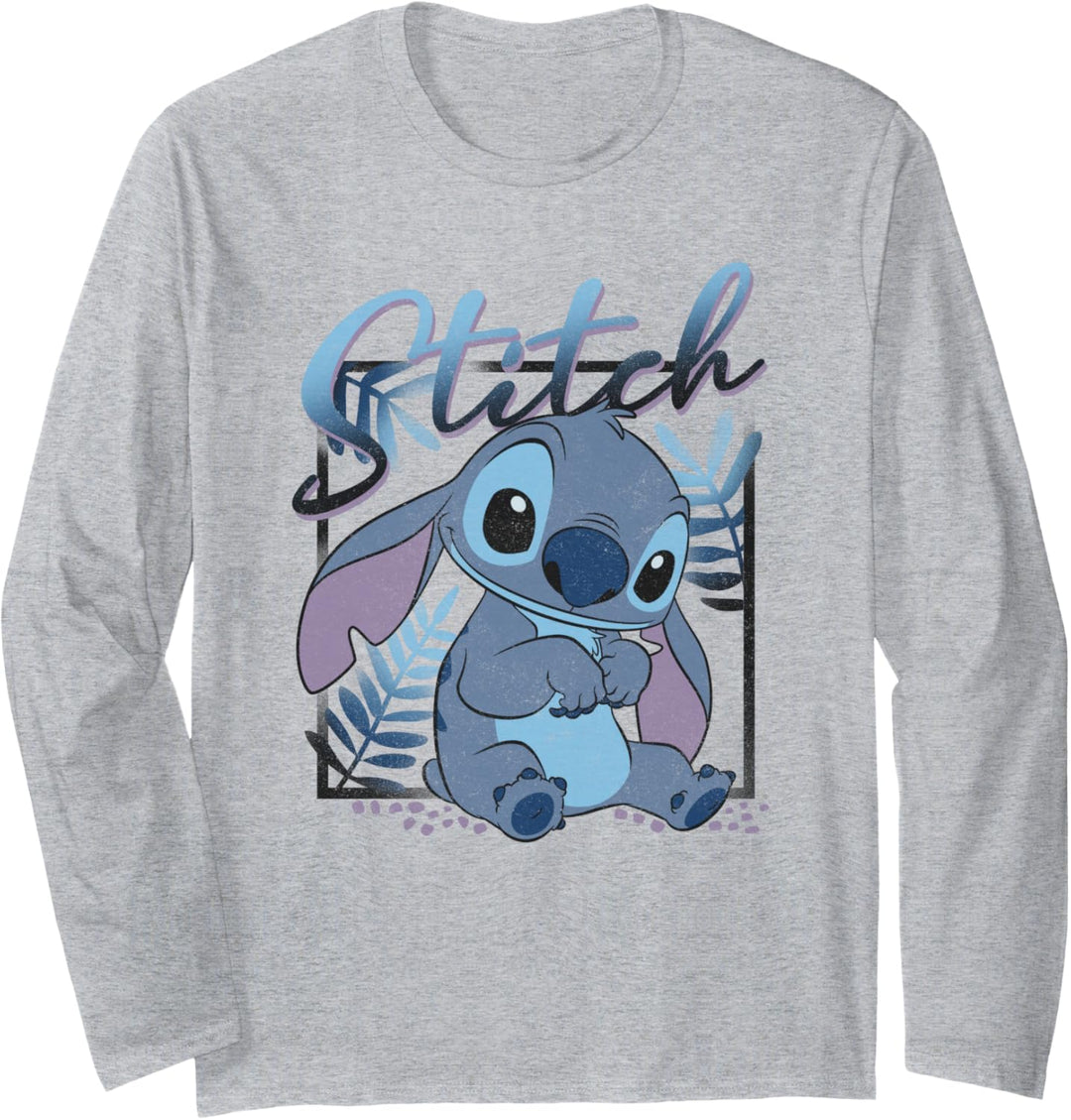 Disney Lilo & Stitch Tropic Blue Leaf Stitch Langarmshirt