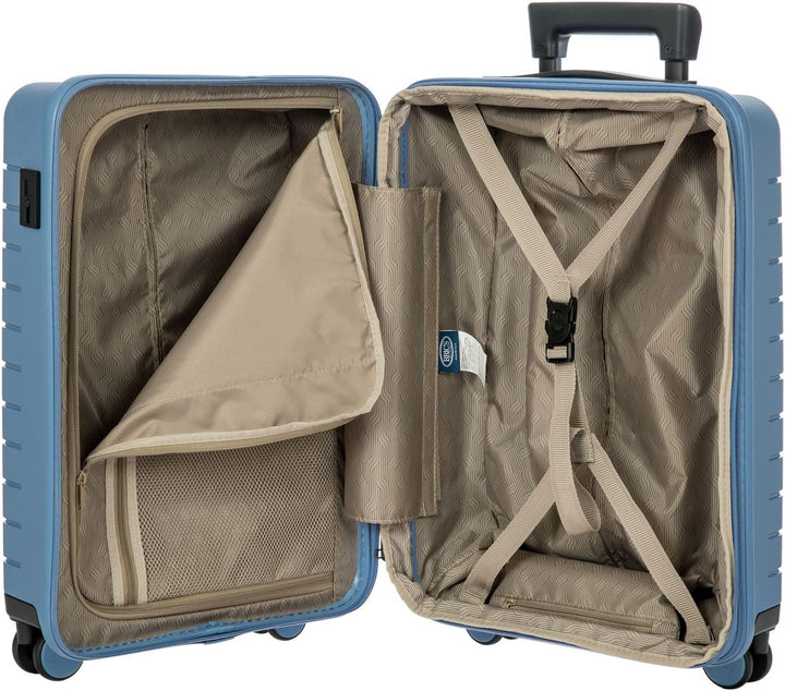 Brics BY Ulisse - 4-Rollen-Kabinentrolley 55 cm grey blue, Grey Blue