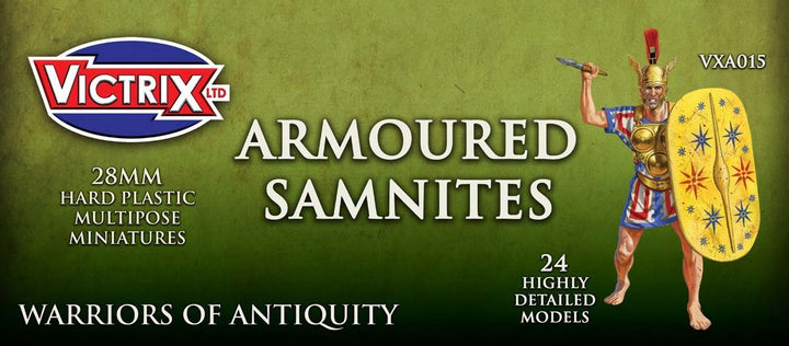 Victrix VXA015 - Antike gepanzerte Samniten - 24 Figuren Set - 28mm Plastikminiaturen - Krieger der
