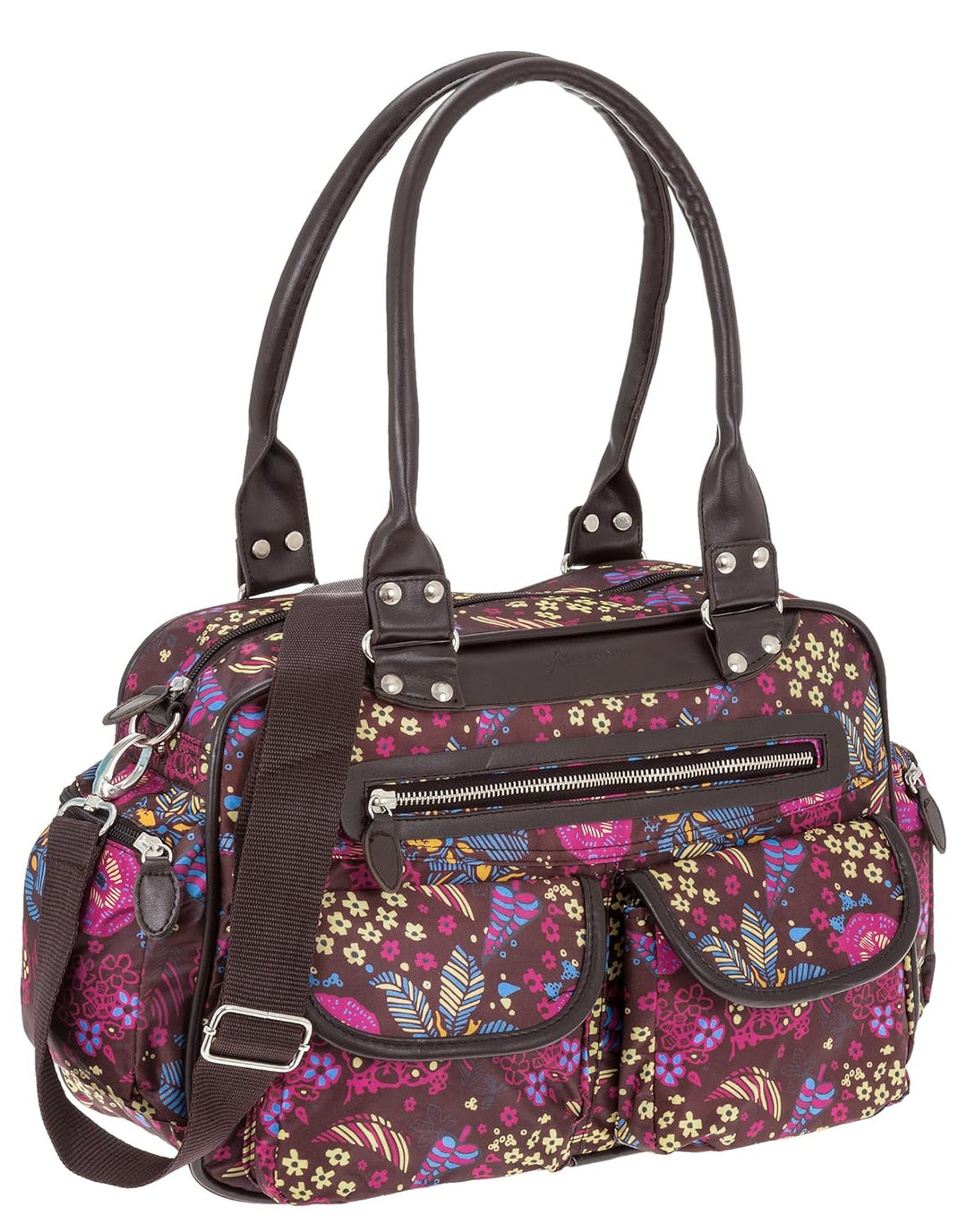 6 TEILE Set: ALESSANDRO Wickeltasche FLEUR Babywickeltasche + Wickelmatte + Windeltasche + Wäschesac