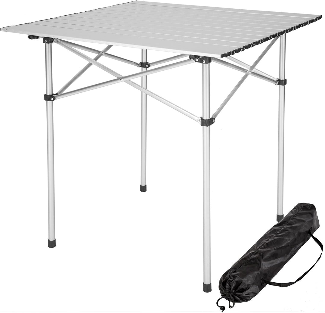 tectake® Camping Klapptisch, 70x70x70 cm, Kleiner Gartentisch, Beistelltisch, Balkontisch, Campingti