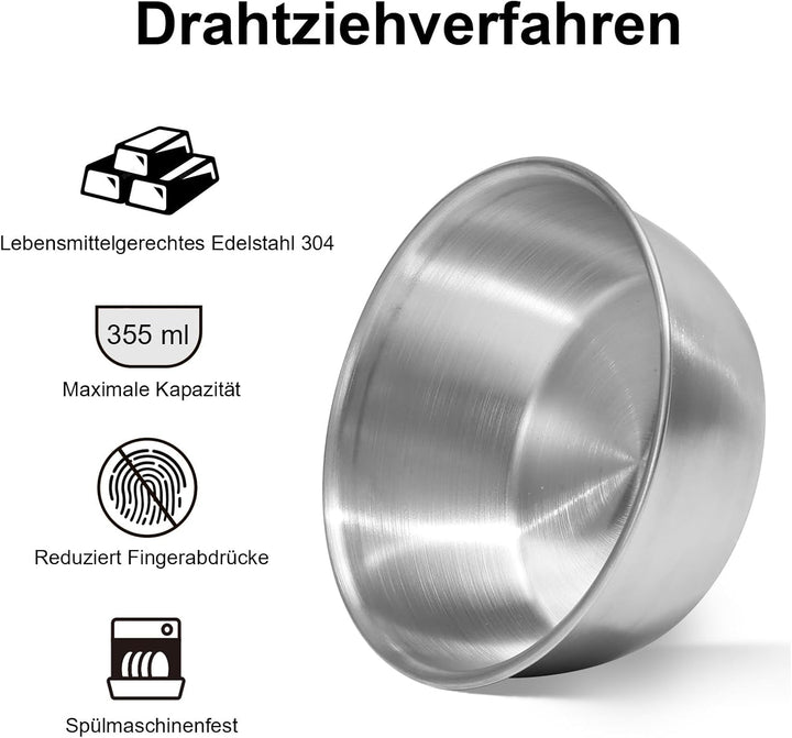 FUKUAMRU Katzennapf Erhöht, Rutschfester Fressnapf aus Edelstahl in Lebensmittelqualität & Gummiholz