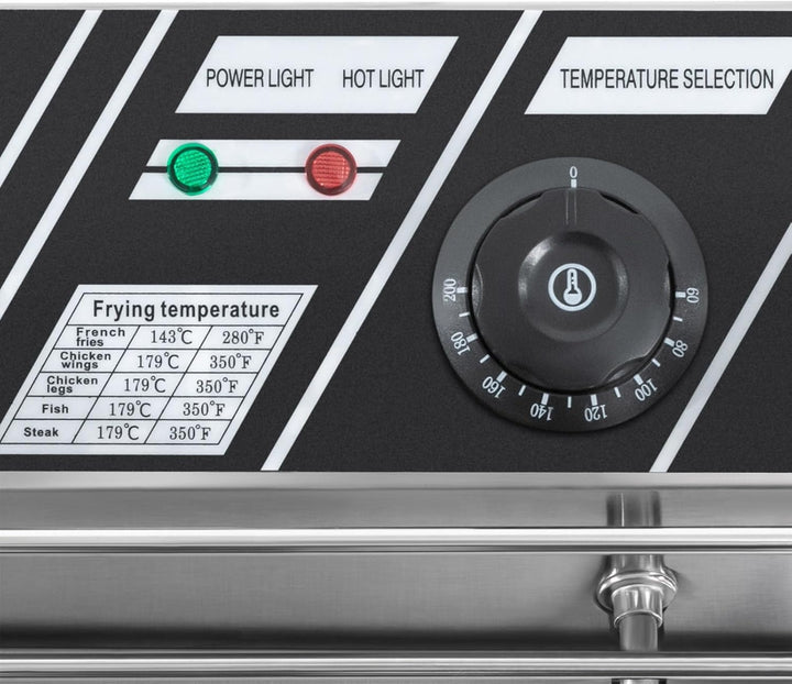 Qussse 2500W Professional Elektrische Fritteuse, Profi Kche Kaltzonen Fritteuse mit Edelstahlkorb Öl